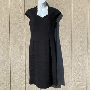 Anne Klein collection black cap sleeve dress sz 6